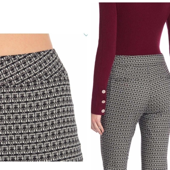 Badgley Mischka Geo Print Cropped Pants NWT - Picture 5 of 7